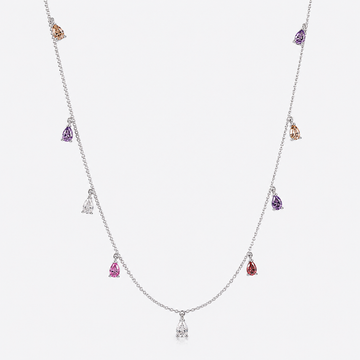 Prismatic Teardrop Charm Necklace