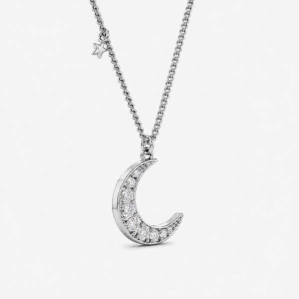 Celestial Moonbeam Charm Necklace