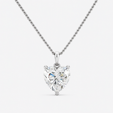 Luminous Heart Solitaire Pendant
