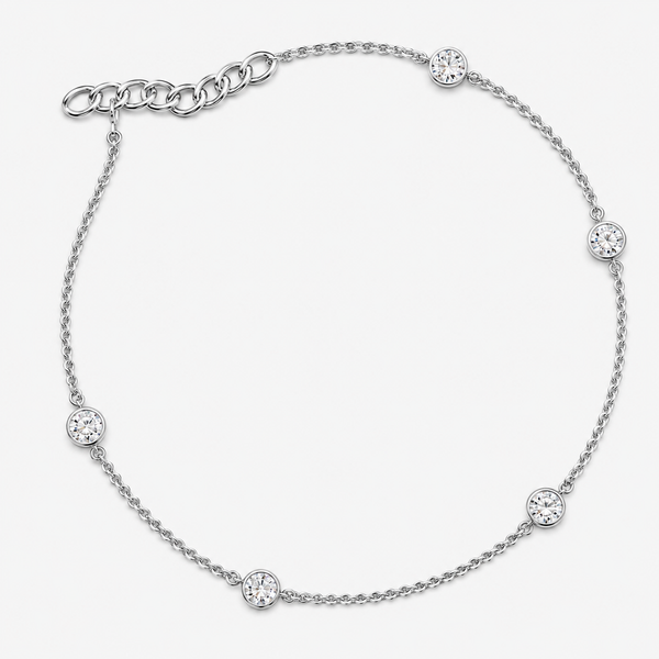 Starlit Solitaire Chain Bracelet