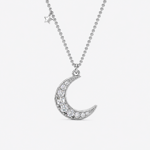 Celestial Moonbeam Charm Necklace