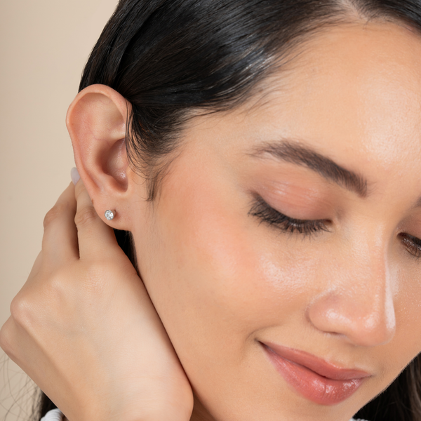 Radiant Halo Bezel Studs