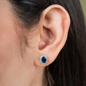 Midnight Aurora Halo Studs