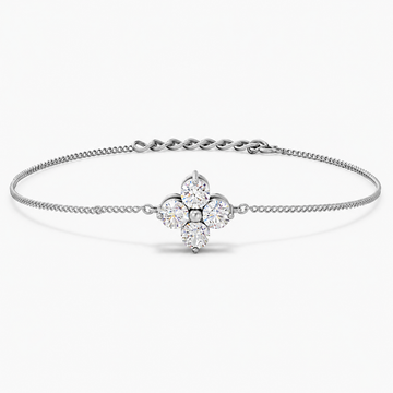 Pure Bloom Solitaire Clover Bracelet