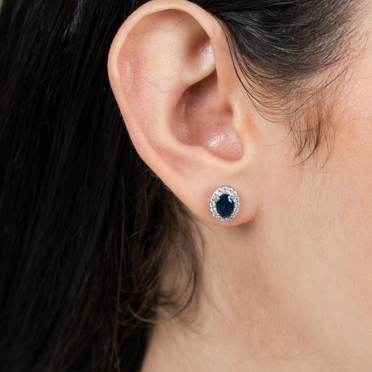 Midnight Aurora Halo Studs