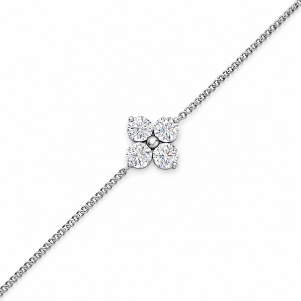 Pure Bloom Solitaire Clover Bracelet