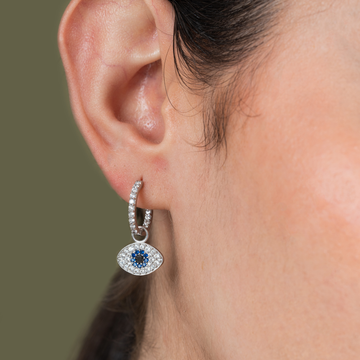 Azure Aura Evil Eye Huggies