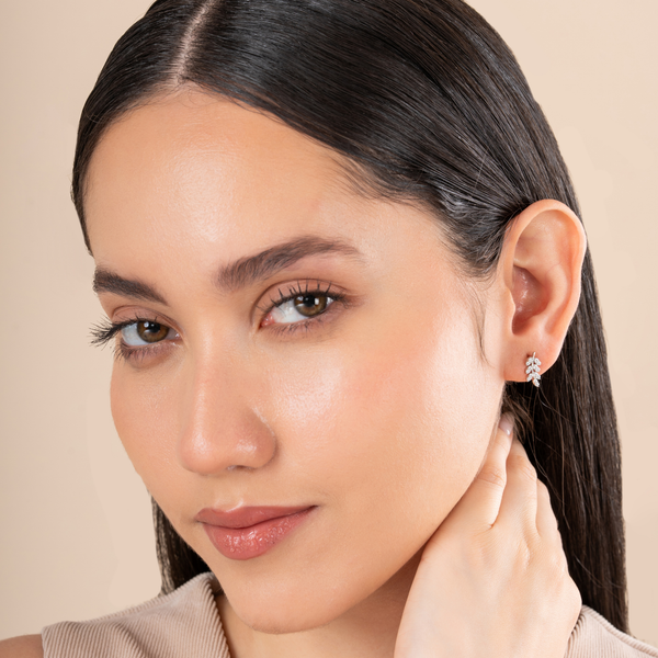 Lustrous Leafline Earrings