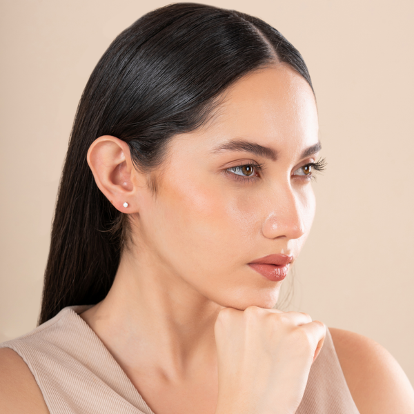 Radiant Halo Bezel Studs