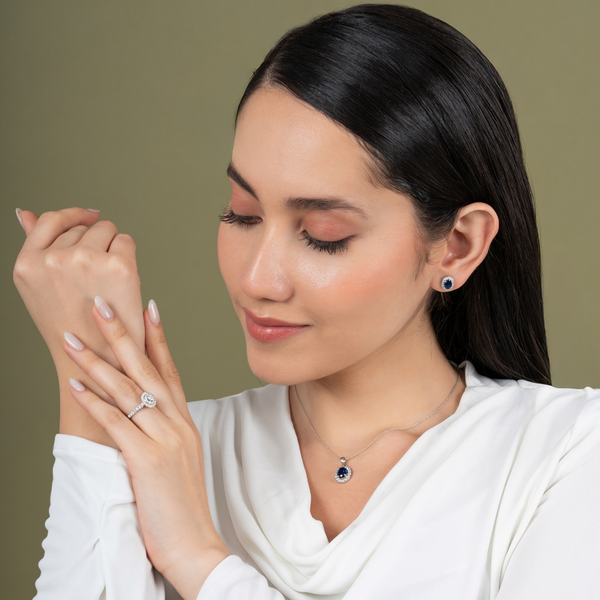 Midnight Aurora Halo Studs