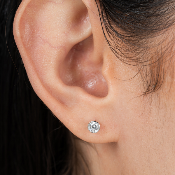 Radiant Halo Bezel Studs
