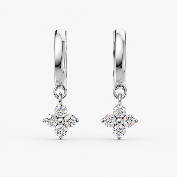 Petal Sparkle Huggie Drops