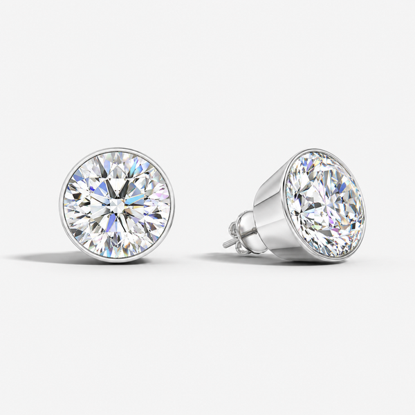 Radiant Halo Bezel Studs
