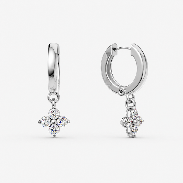 Petal Sparkle Huggie Drops