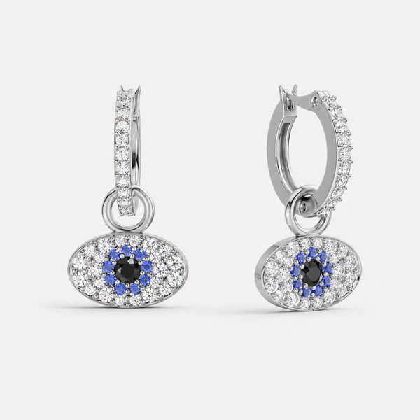 Azure Aura Evil Eye Huggies