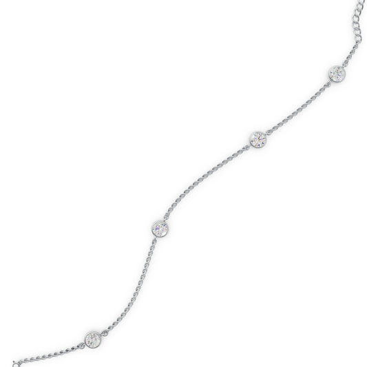 Starlit Solitaire Chain Bracelet