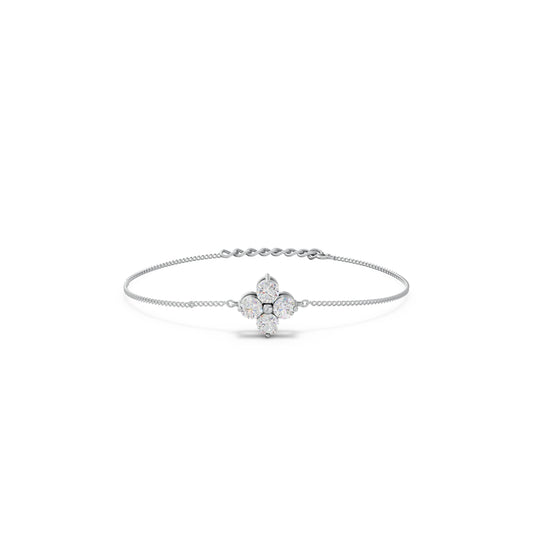 Pure Bloom Solitaire Clover Bracelet