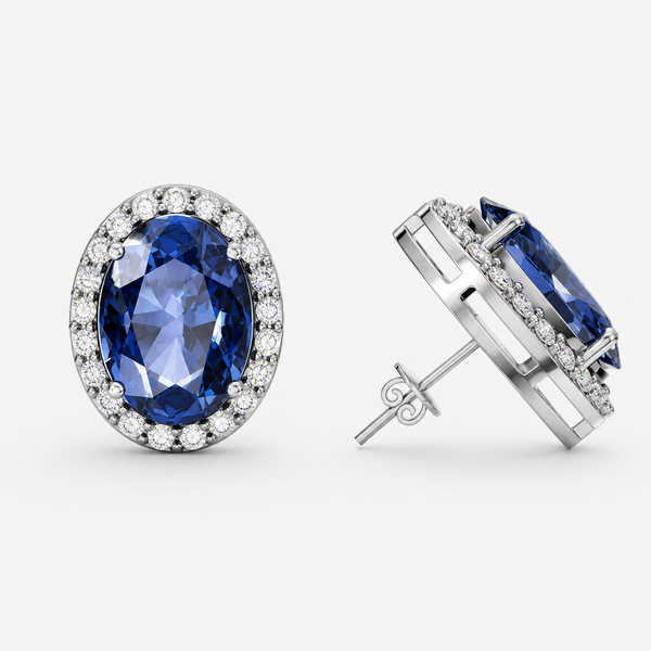 Midnight Aurora Halo Studs
