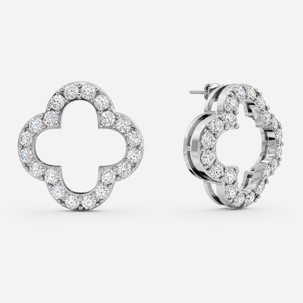 Luxe Clover Radiance Studs