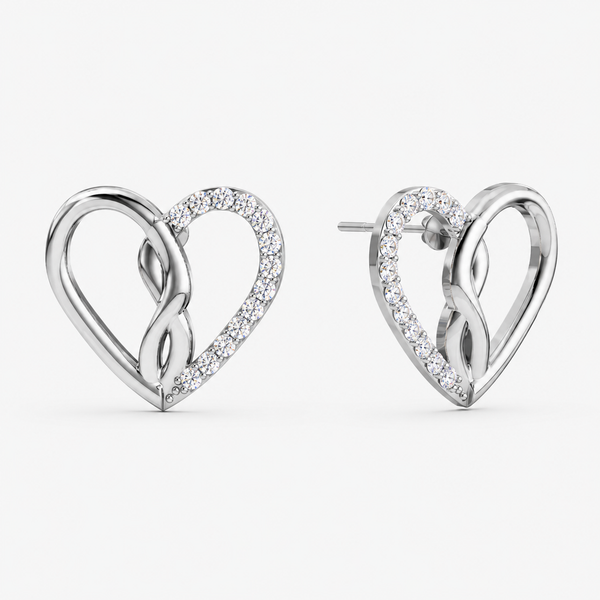 Entwined Hearts Sparkle Studs