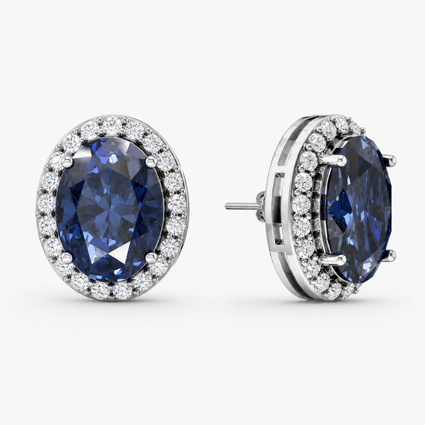 Midnight Aurora Halo Studs