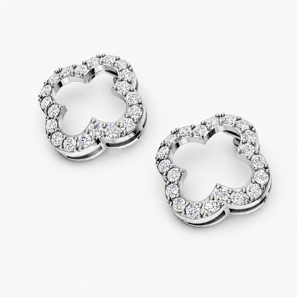 Luxe Clover Radiance Studs