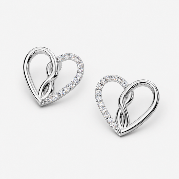 Entwined Hearts Sparkle Studs