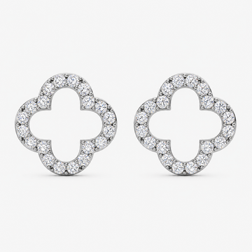 Luxe Clover Radiance Studs